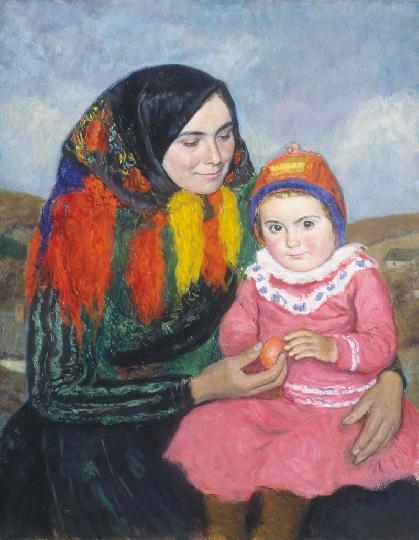 Glatz Oszkár (1872-1958) Anya lányával, 1939