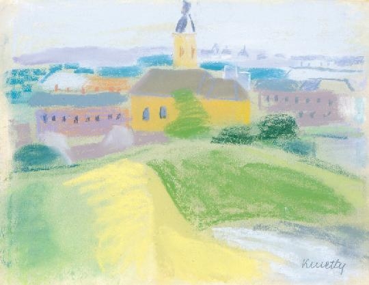 Kmetty János (1889-1975) The view Szentendre from the Szamarhegy