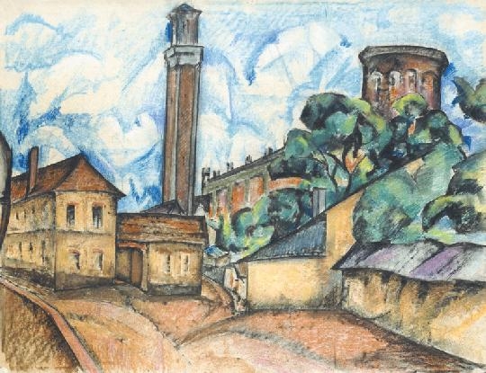 Perlrott-Csaba Vilmos (1880-1955) Town-detail