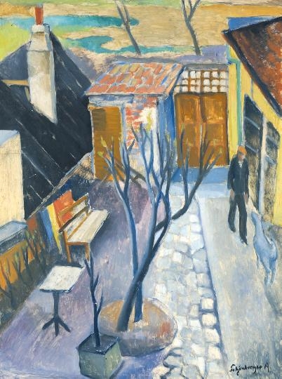 Schönberger Armand (1885-1974) Cobbled yard