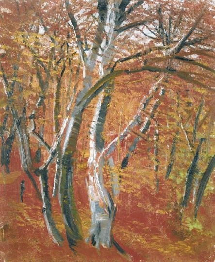 Mednyánszky László (1852-1919) Autumn forest-detail