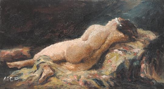 Molnár C. Pál (1894-1981) Lying back-nude