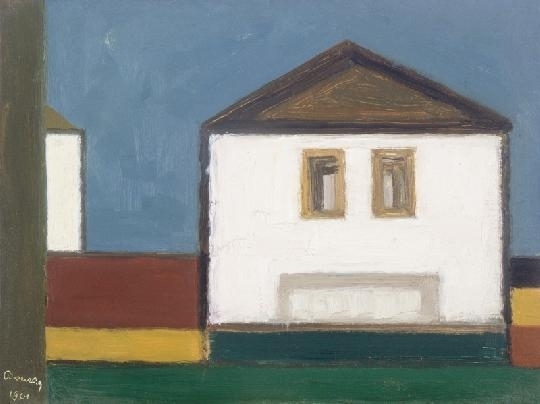 Barcsay Jenő (1900-1988) Fehér ház, 1961