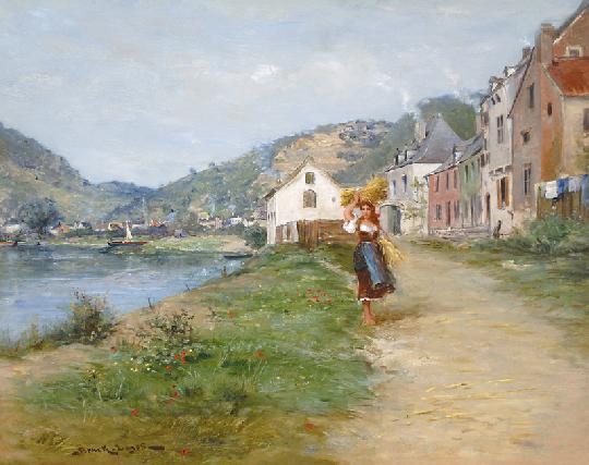Bruck Lajos (1846-1910) In a little-town