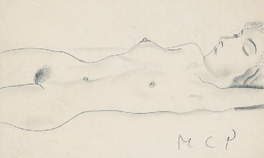 Molnár C. Pál (1894-1981) Lying nude