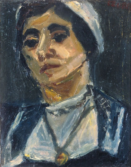 Czóbel Béla (1883-1976) Woman with medallion