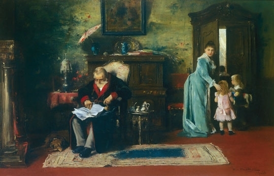Munkácsy Mihály (1844-1900) The sleeping grandpa, 1887