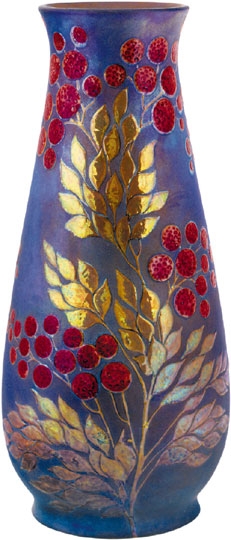 Zsolnay Vase with flower-décor, Zsolnay, around 1900