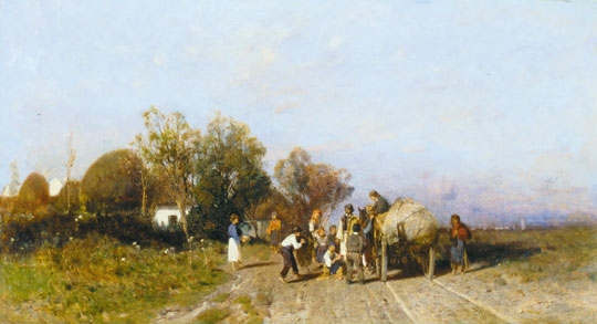 Mészöly Géza (1844-1887) Apple-sellers, 1874