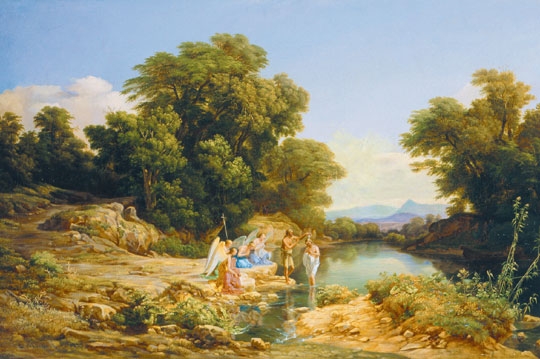 Markó Károly, Id. köre (19. század közepe) Krisztus keresztelése a Jordán folyóban, 1853