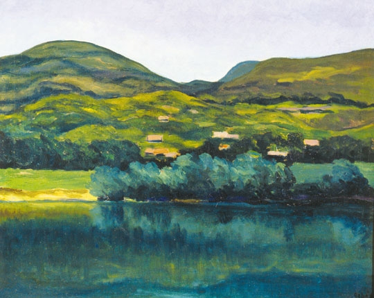 Orbán Dezső (1884-1987) Reflection at the riverside
