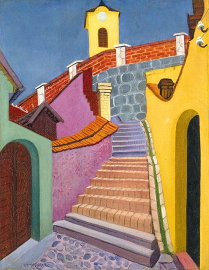 Vörös Géza (1897-1957) Stairs in Szentendre