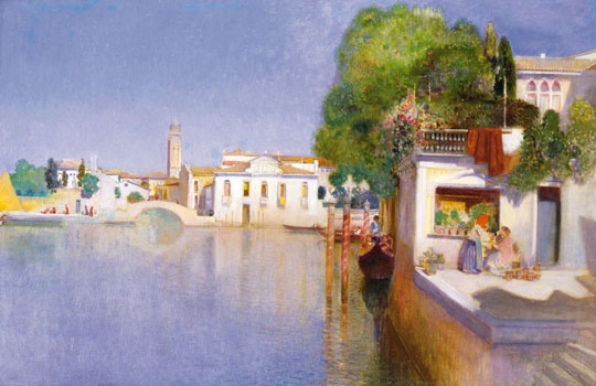 Herrer Cézár (1868-1919) Velencei laguna, 1909