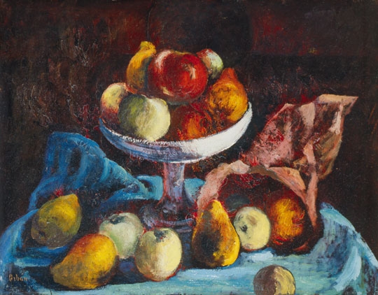Orbán Dezső (1884-1987) Gyümölcscsendélet almákkal, körtékkel