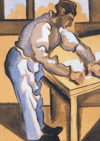 Scheiber Hugó (1873-1950) At the table