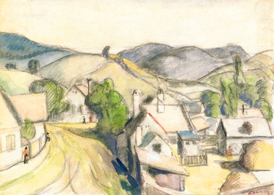 Kohán György (1910-1966) Village among the hills