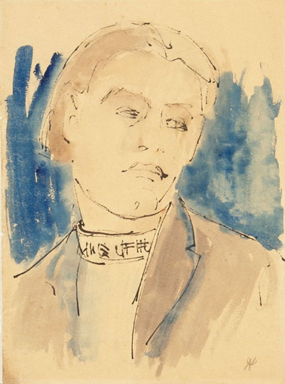 Ámos Imre (1907-1944) Youthful self-portrait