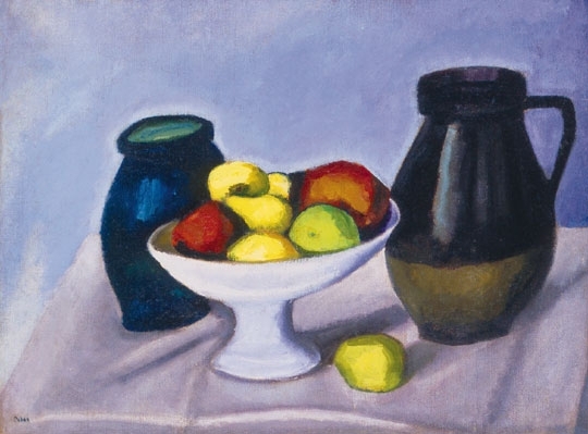 Orbán Dezső (1884-1987) Still life with apples and pears, 1910