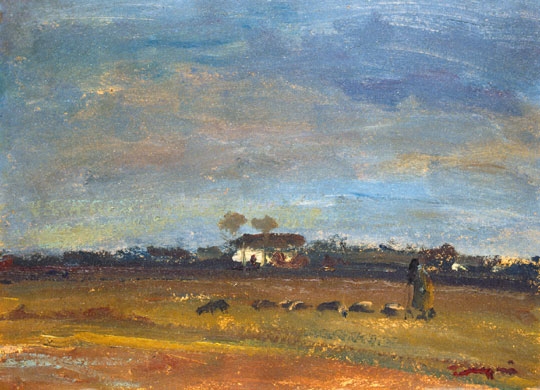 Tornyai János (1869-1936) In the landscape