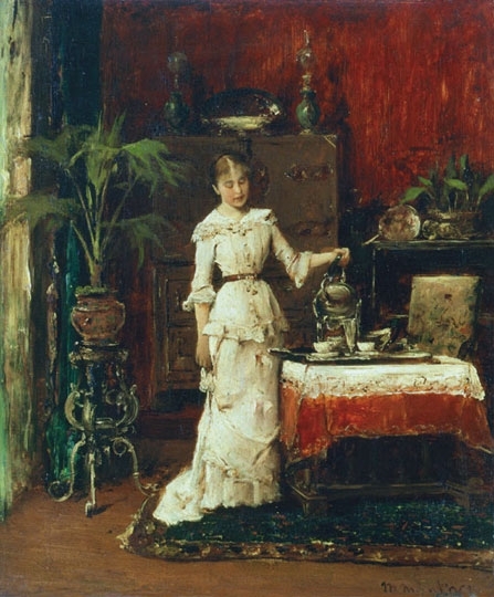 Munkácsy Mihály (1844-1900) Teát öntő nő, 1879