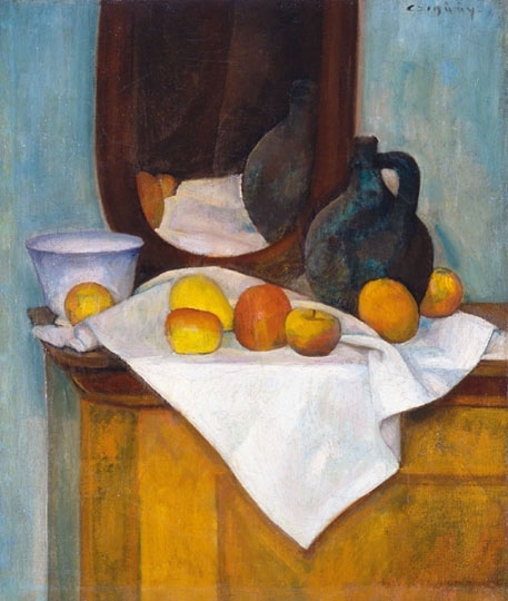 Czigány Dezső (1883-1938) Gyümölcscsendélet kancsóval