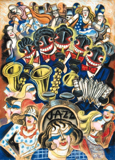 Scheiber Hugó (1873-1950) Muzsikusok (Jazz)