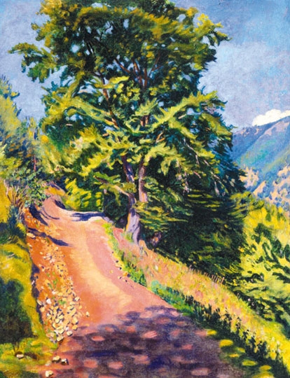 Klein József (1896-1945) Landscape in Baia Mare, 1910s-1920s