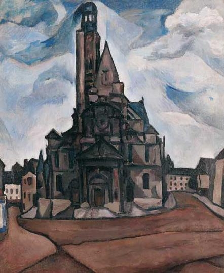Perlrott-Csaba Vilmos (1880-1955) Cathedral in Paris