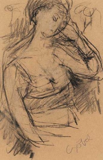 Czóbel Béla (1883-1976) Woman leaning on her elbow