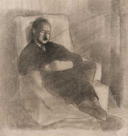 Farkas István (1887-1944) Ülő férfi