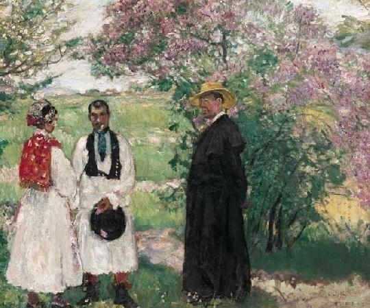 Csók István (1865-1961) A darázsi plébánián, 1909