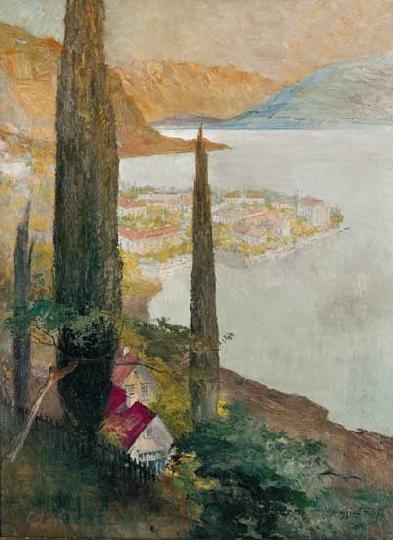 Háry Gyula (1864-1946) View of Menaggo