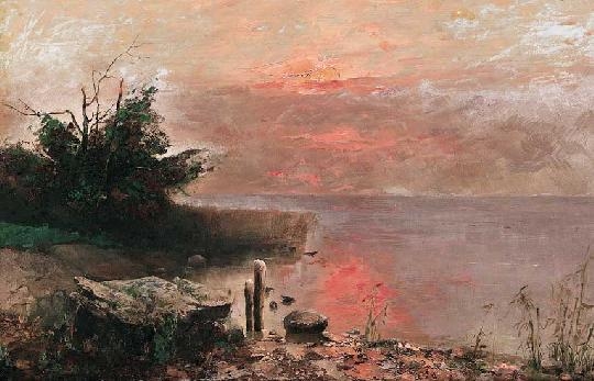 Böhm Pál (1839-1905) Sunset
