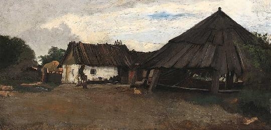 Pállik Béla (1845-1908) Horse-powered mill in Atyás