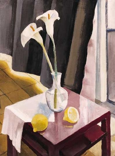 Gáborjáni Szabó Kálmán (1897-1955) Cala-lilly with lemons, 1932
