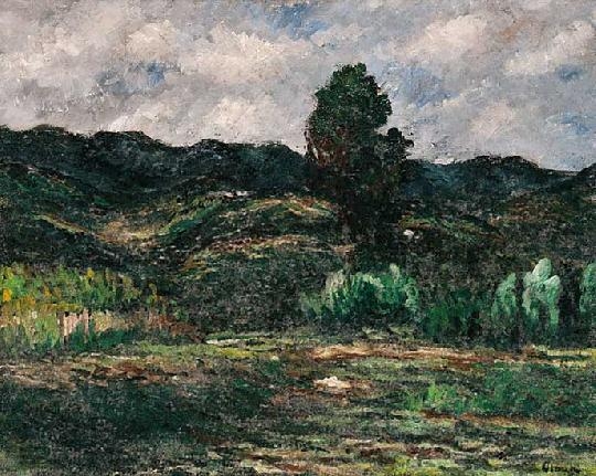 Orbán Dezső (1884-1987) Landscape with hills