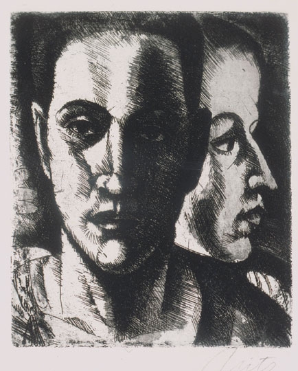Uitz Béla (1887-1972) Two heads
