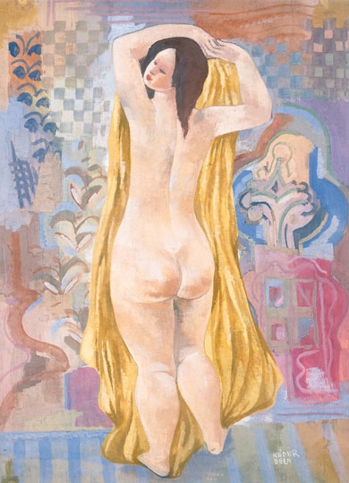 Kádár Béla (1877-1956) Nude with veil
