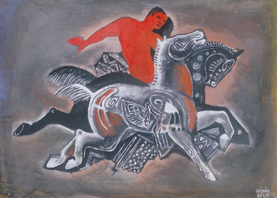 Kádár Béla (1877-1956) Vörös lovas