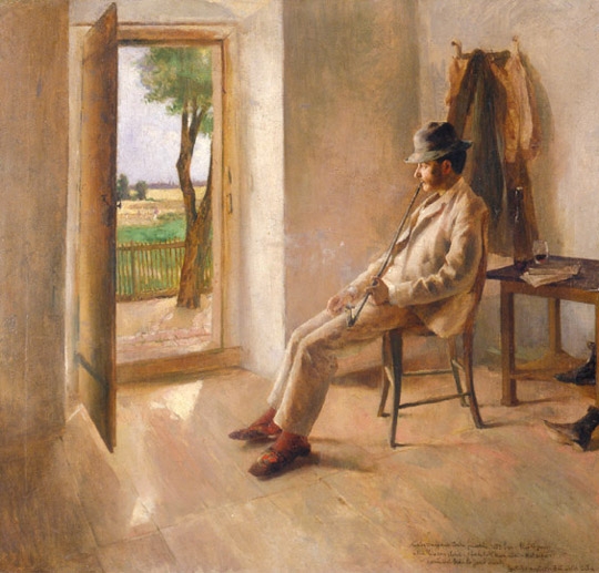 Iványi Grünwald Béla (1867-1940) Nyár (Pipázó fiú), 1890