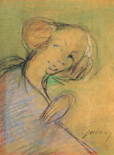 Gulácsy Lajos (1882-1932) Woman portrait