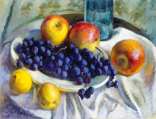 Ziffer Sándor (1880-1962) Gyümölcscsendélet kékszőlővel