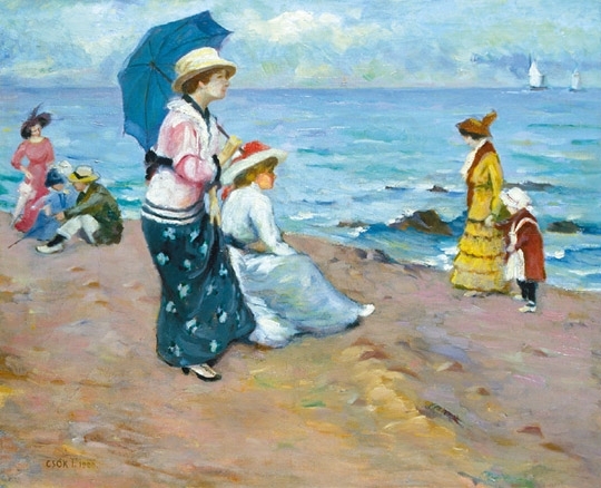 Csók István (1865-1961) On the seashore, 1900