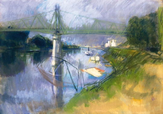 Bernáth Aurél (1895-1982) The bridge at Szolnok, 1941