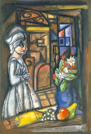 Kádár Béla (1877-1956) In the window