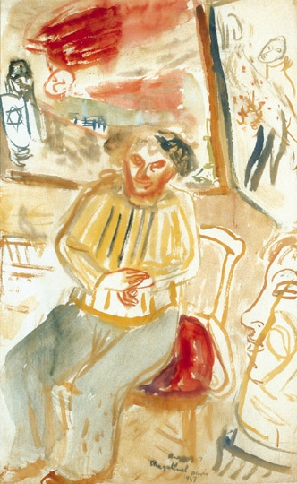Ámos Imre (1907-1944) Chagallnál, 1937