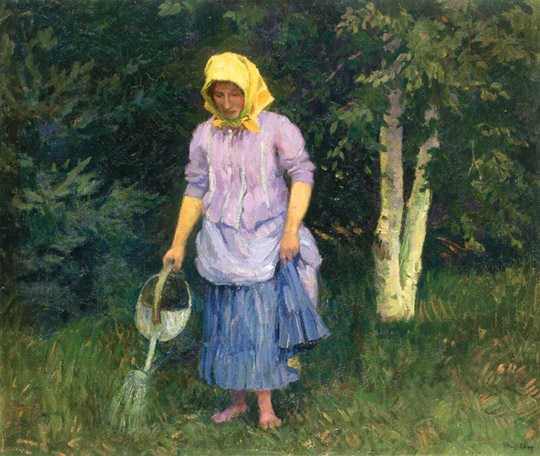 Nyilasy Sándor (1873-1934) Watering woman