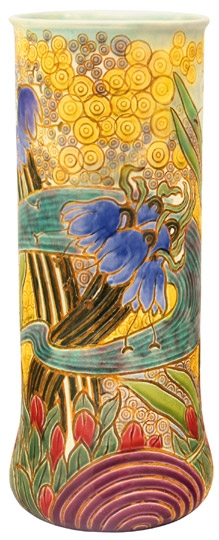 Zsolnay Vase with flower décor, Zsolnay, 1903  Décorplan: Sándor Apáti-Abt