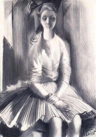 Borbereki Kovács Zoltán (1907-1993) Girl portrait, 1958