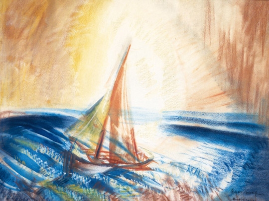 Egry József (1883-1951) Sailing boat
